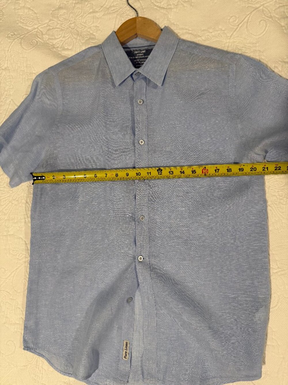 Linen short sleeve men's linen shirt
